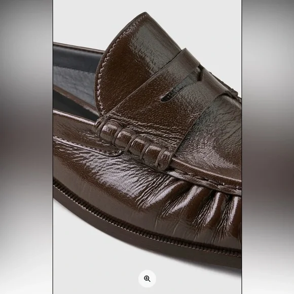 Reformation Francine Loafer Mule Brown - Size 7 - Picture 2 of 4